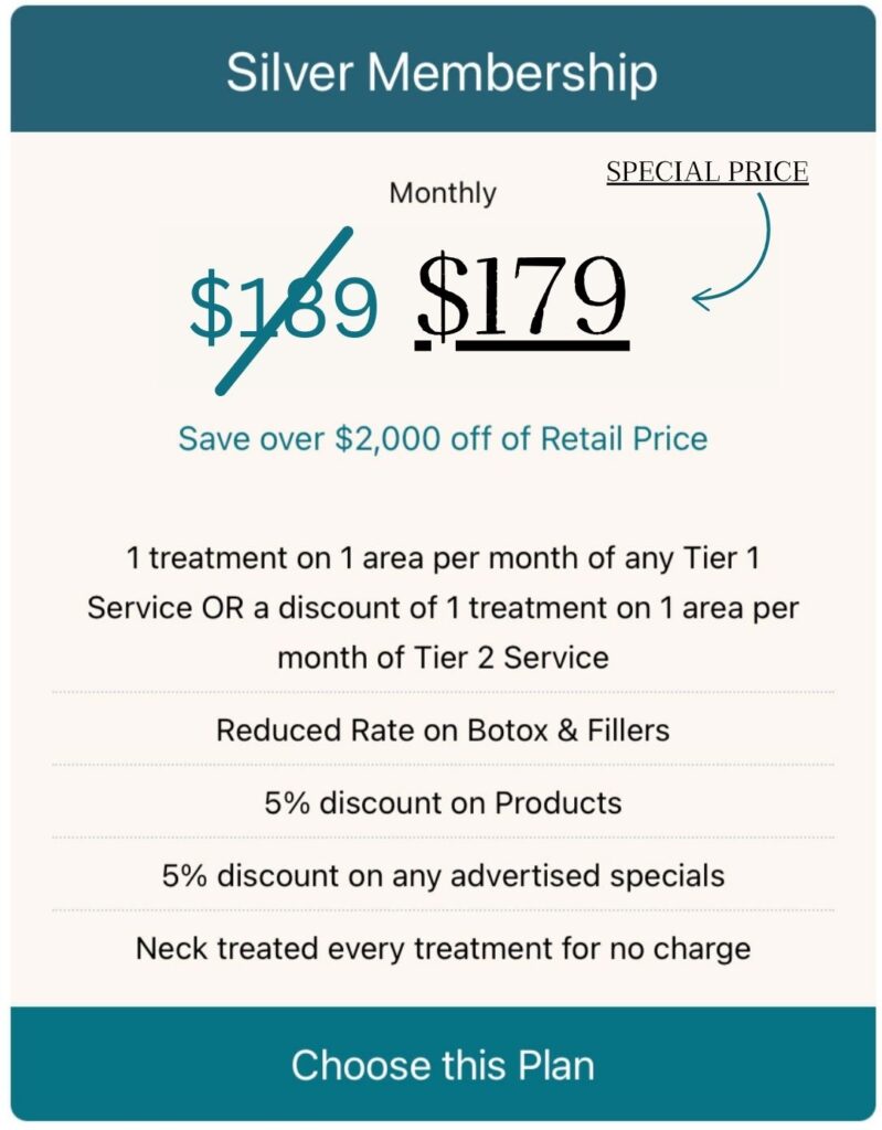 Silver Skin Care Membership - special price - $179